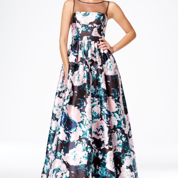 Gorgeous Adrianna Papell Floral Formal Ball Gown - Picture 2 of 8